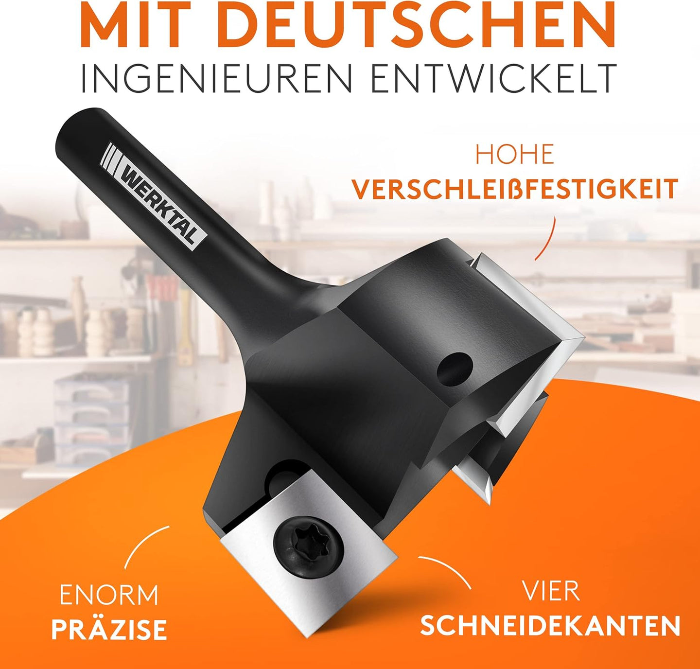 WERKTAL - Planfräser 8mm Schaft [39mm Durchmesser]