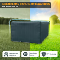 Schutzhülle Gartenmöbel - rechteckig 240 x 136 x 88 cm - wasserdicht - Abdeckhaube für Sitzgarnituren, Tisch & Stühle - grün