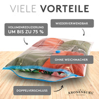 Vakuumbeutel - 2 Größen - 10er Set - Aufbewahrungsbeutel für Bekleidung Bettwäsche und mehr