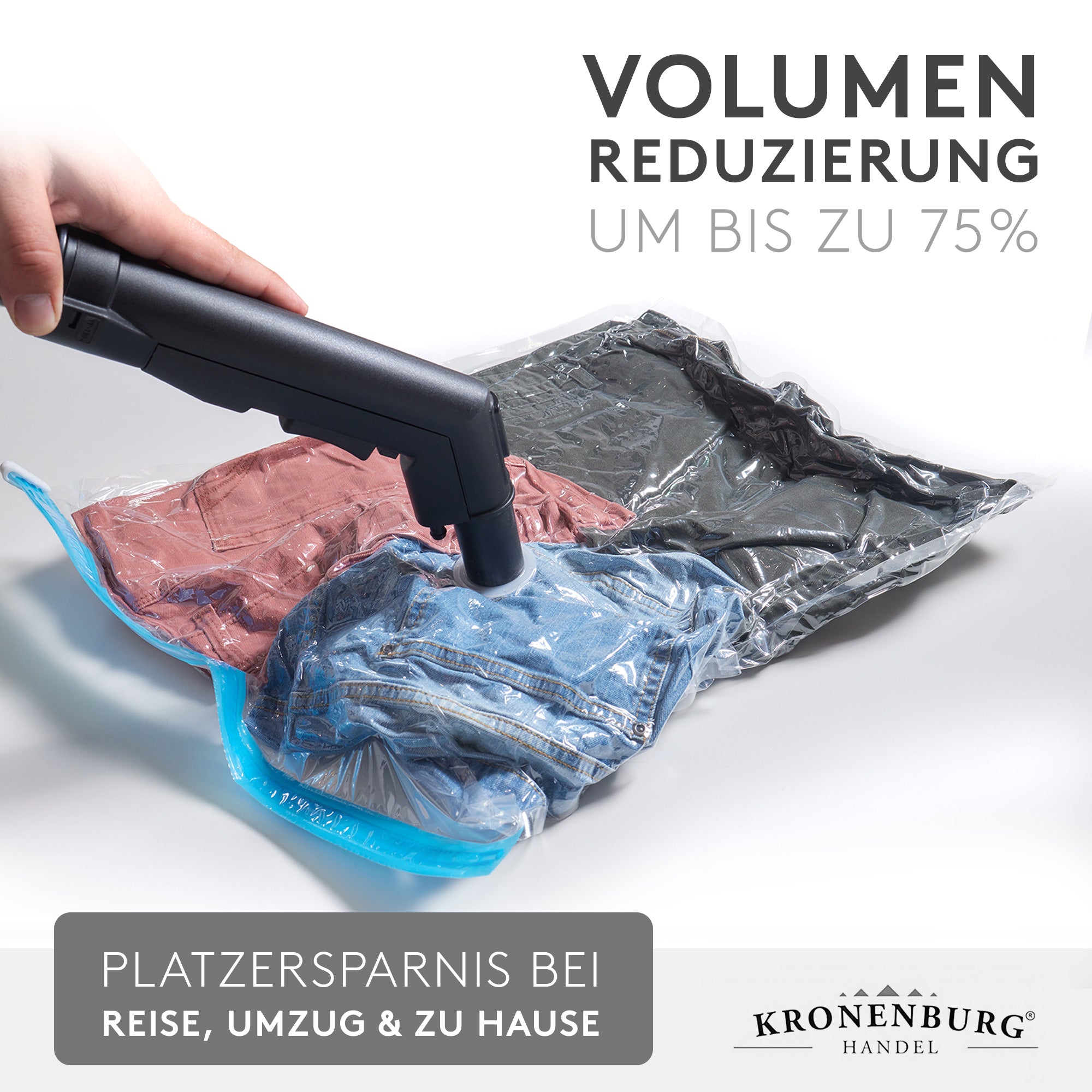 Vakuumbeutel - 2 Größen - 10er Set - Aufbewahrungsbeutel für Bekleidung Bettwäsche und mehr