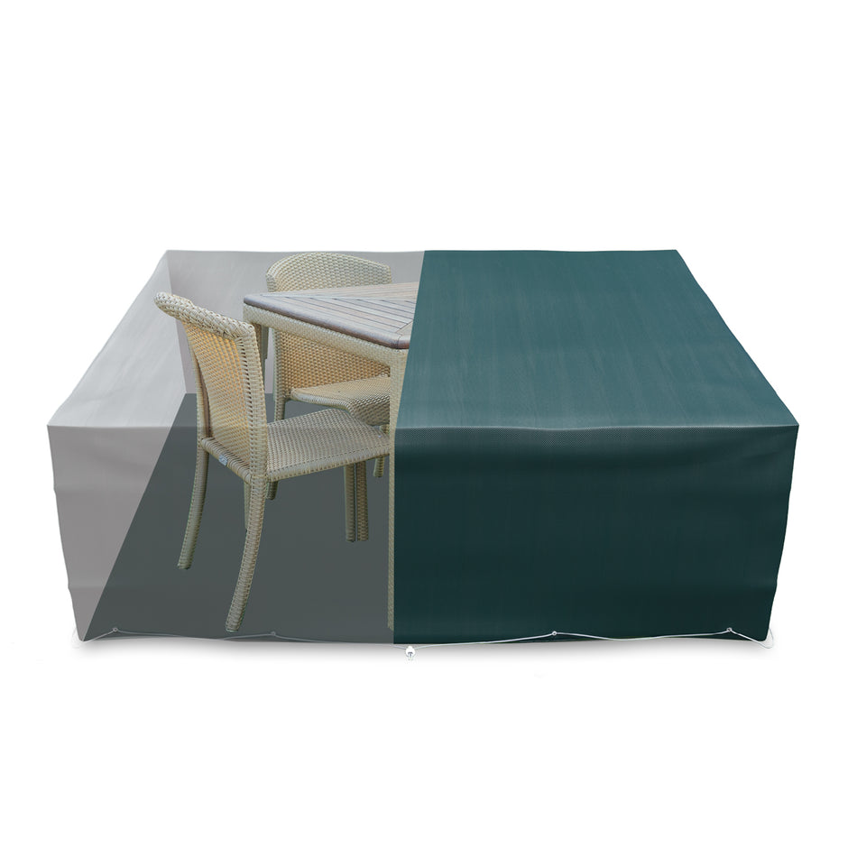 Schutzhülle für Möbelsets - rechteckig 70 x 200 x 160 cm - wasserdicht – Abdeckhaube für Sitzgarnituren, Tisch & Stühle - grün