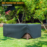 Schutzhülle Gartentisch, Abdeckhaube 70x180x120cm, wasserdicht, grün