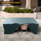 Schutzhülle für Möbelsets - rechteckig 70 x 200 x 160 cm - wasserdicht – Abdeckhaube für Sitzgarnituren, Tisch & Stühle - grün
