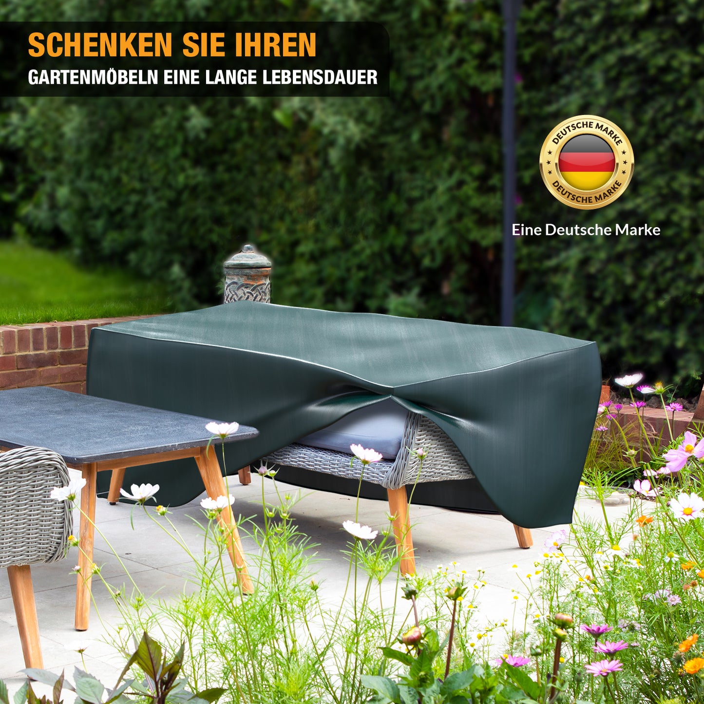 Schutzhülle Gartenbank - Abdeckhaube 75 x 160 x 80 cm - wasserdicht -  Abdeckung für Gartenmöbel - grün