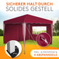 Faltpavillon 3x3m - wasserdicht - mit 2 Seitenteilen, rot