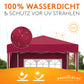 Faltpavillon 3x3m - wasserdicht - mit 2 Seitenteilen, rot