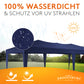 Faltpavillon 3x6m - wasserdicht - ohne Seitenteile, blau