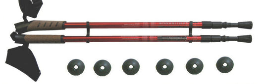 Nordic Walking Teleskop Stöcke Wander Trekking Anti-Shock rot