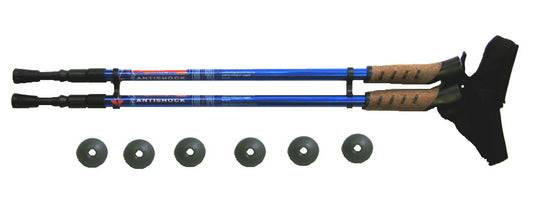 Nordic Walking Teleskop Stöcke Wander Trekking Anti-Shock violett